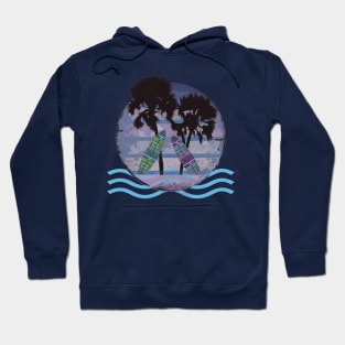 Palm trees with surfboards Hoodie